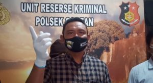 Kanit Reskrim Polsek Godean, Sleman, DI Yogyakarta AKP Bowo Susilo saat jumpa pers Kamis 17 Februari 2022. @ foto InilahJogja